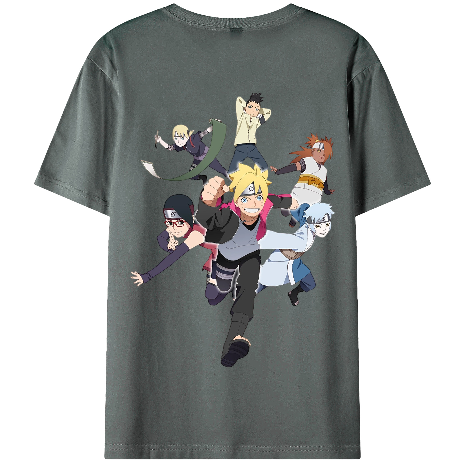 （画像用） NARUTO -ナルト- うずまき ボルト Uzumaki Boruto 綿100％半袖Tシャツ（背面プリント）